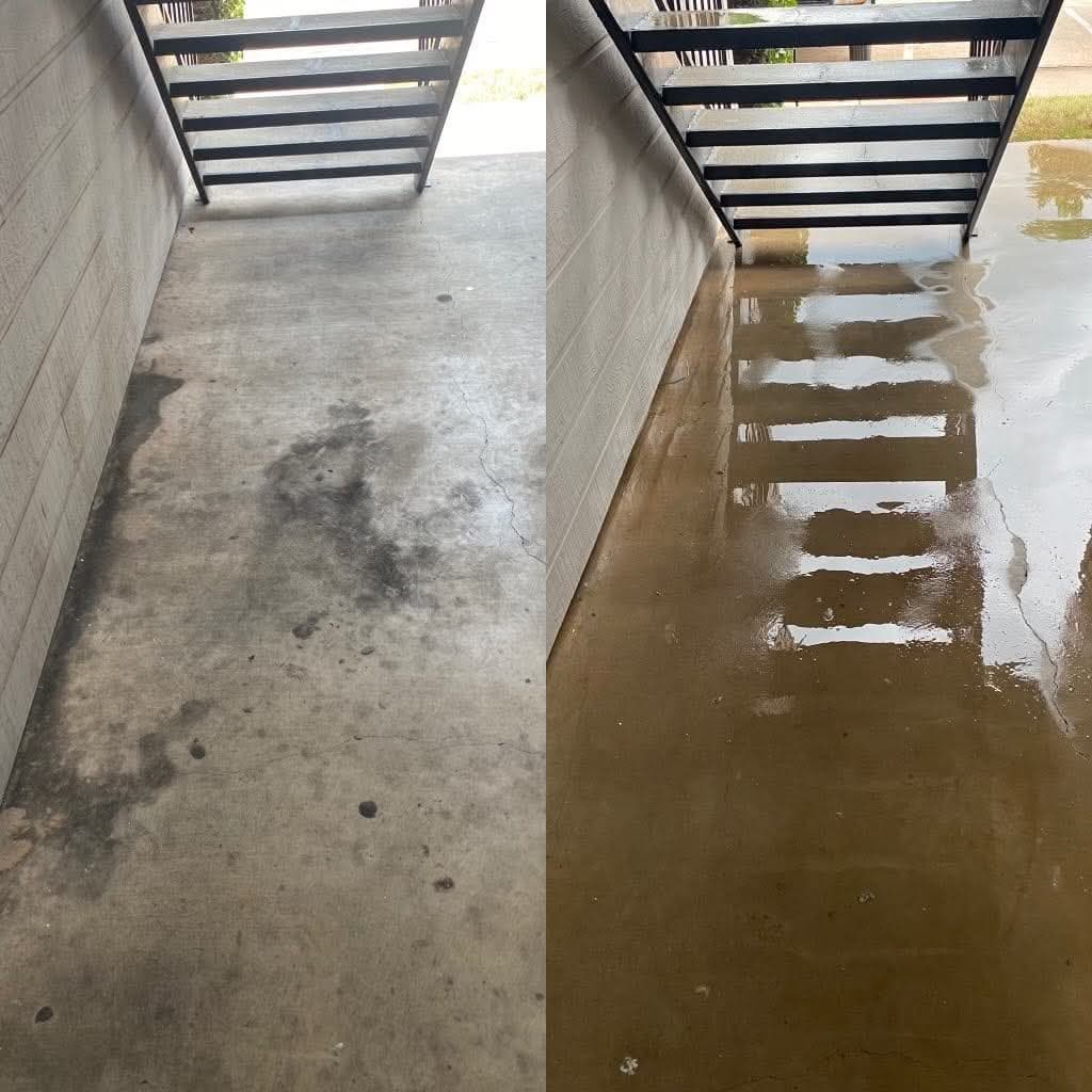 Stairwell landing — On The Spot Power Washing