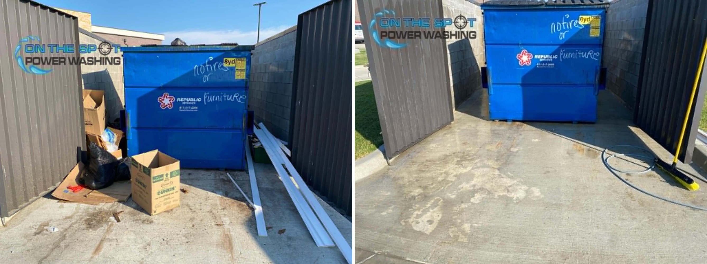 Dumpster pad — On The Spot Power Washing