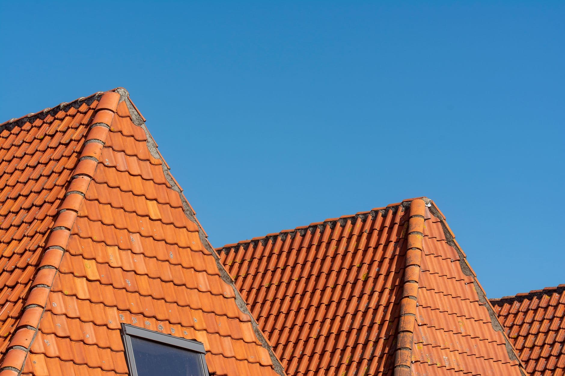 A clean residential roof after soft-wash algae removal